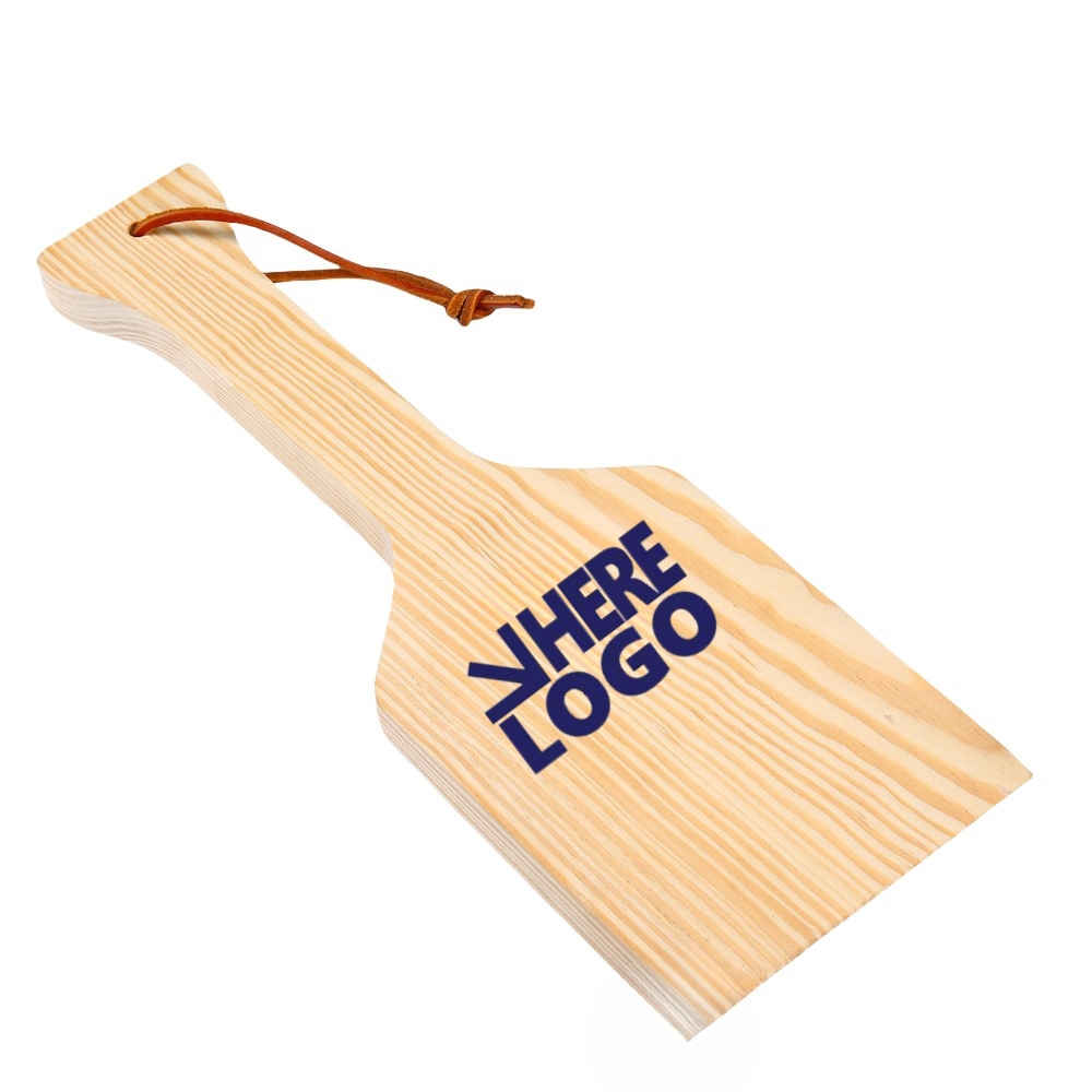 Wood Grill Scraper With Handle 2