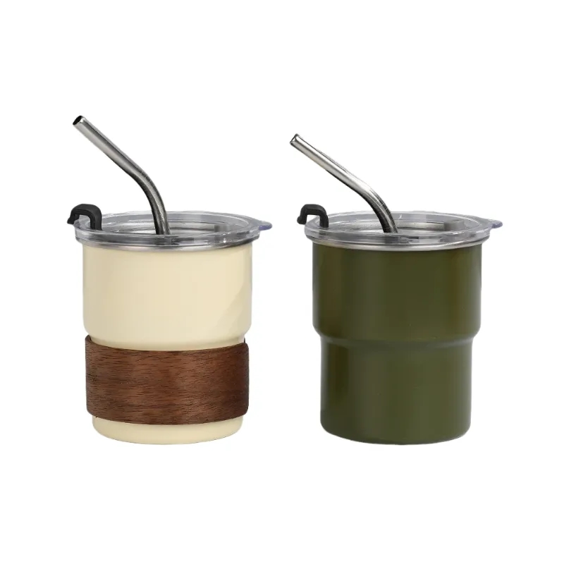 10oz 304 Stainless Steel Casual Cup Straw 2