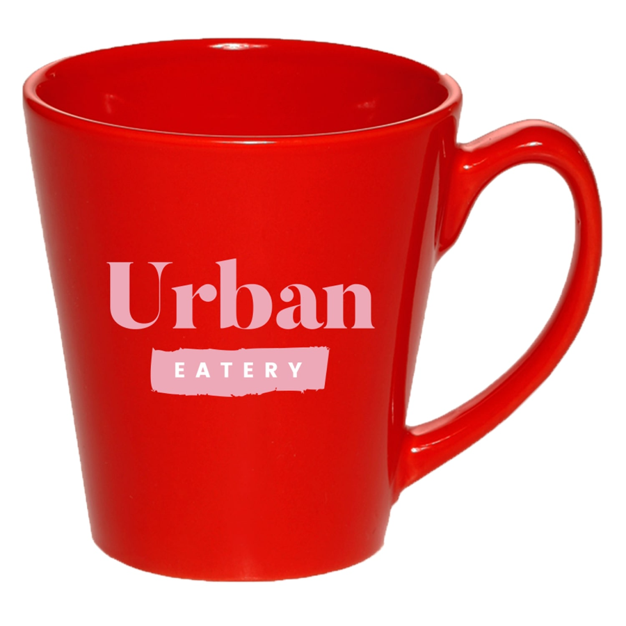 12 oz. Glossy Ceramic Latte Custom Coffee Mug 9