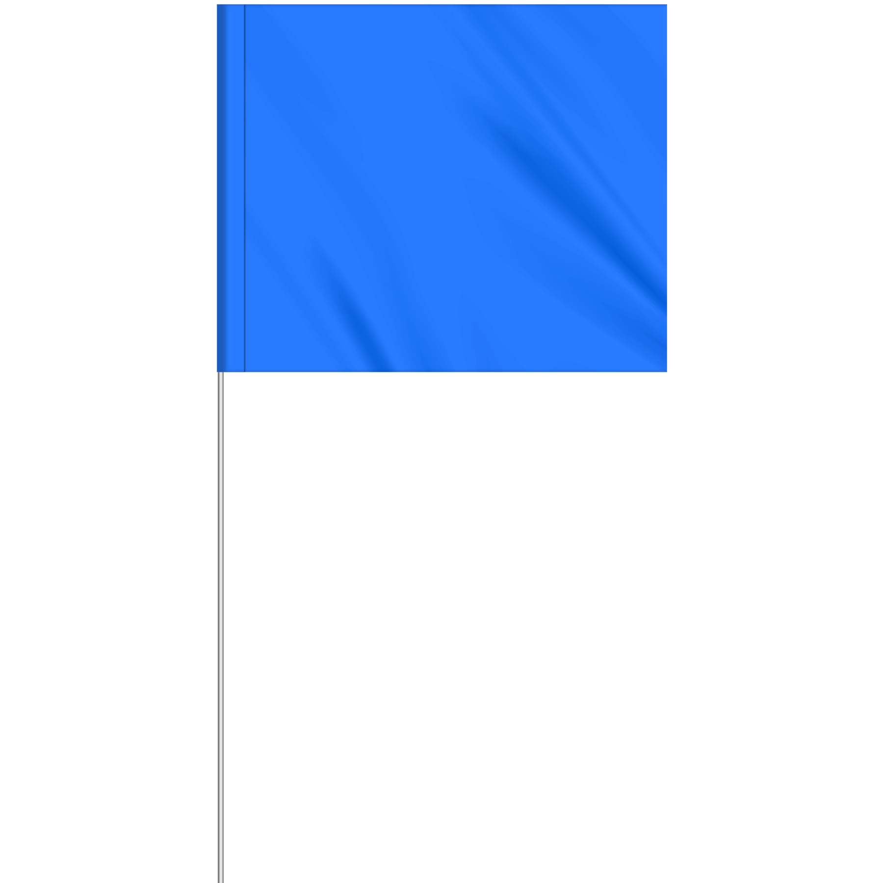 1-Color 5" x 6" Custom Vinyl Marking Flag w/ 27" Plastic Staff 27