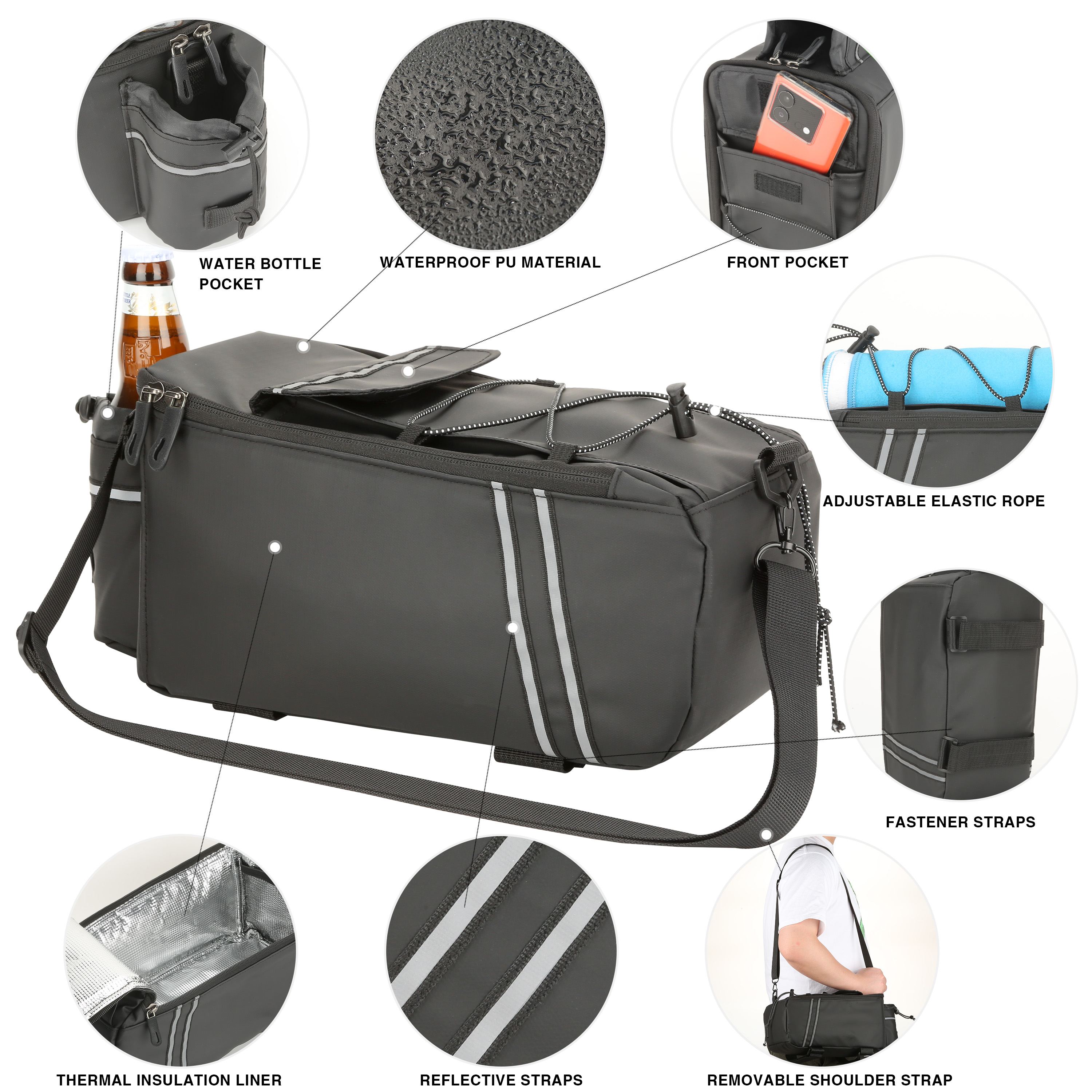 Bike Rear Rack Cooler Bag 6