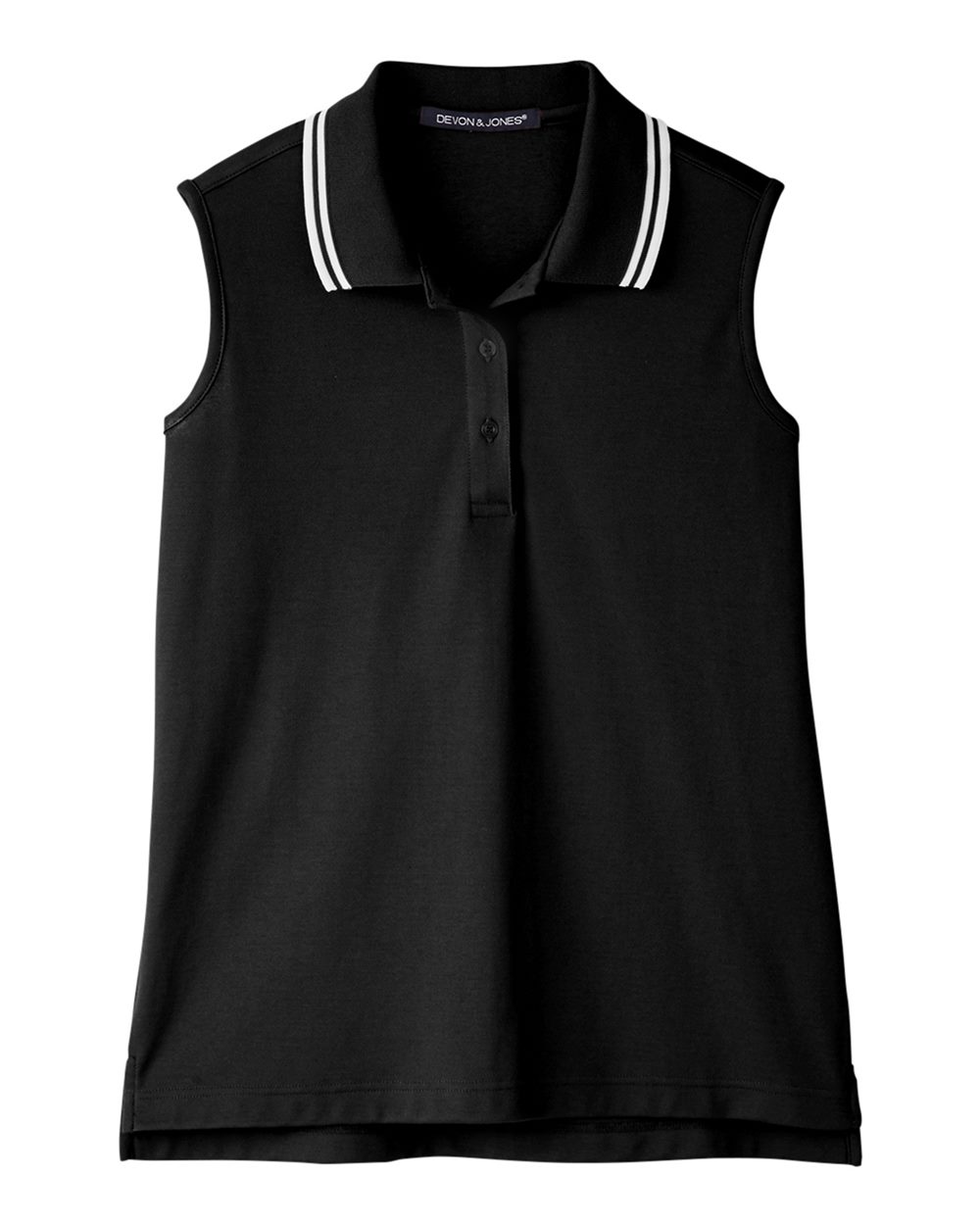 Women's CrownLux Performance® Plaited Tipped Sleeveless Polo - DG20SW 5