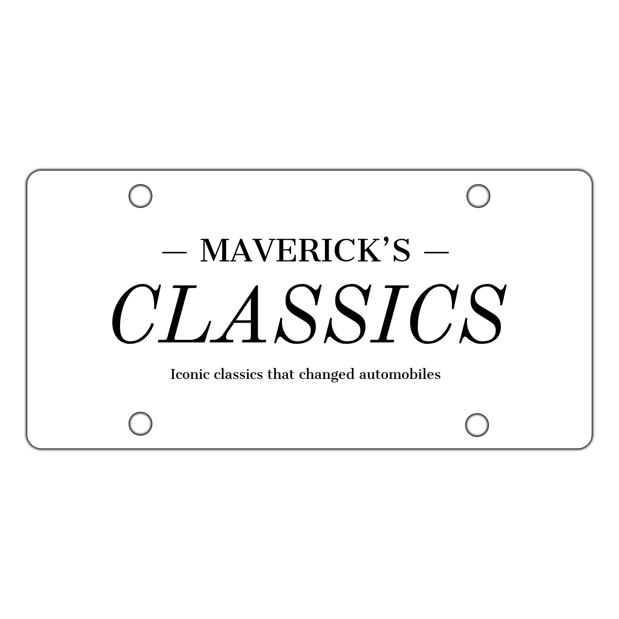 White Plastic Universal License Plate Frame Insert 2