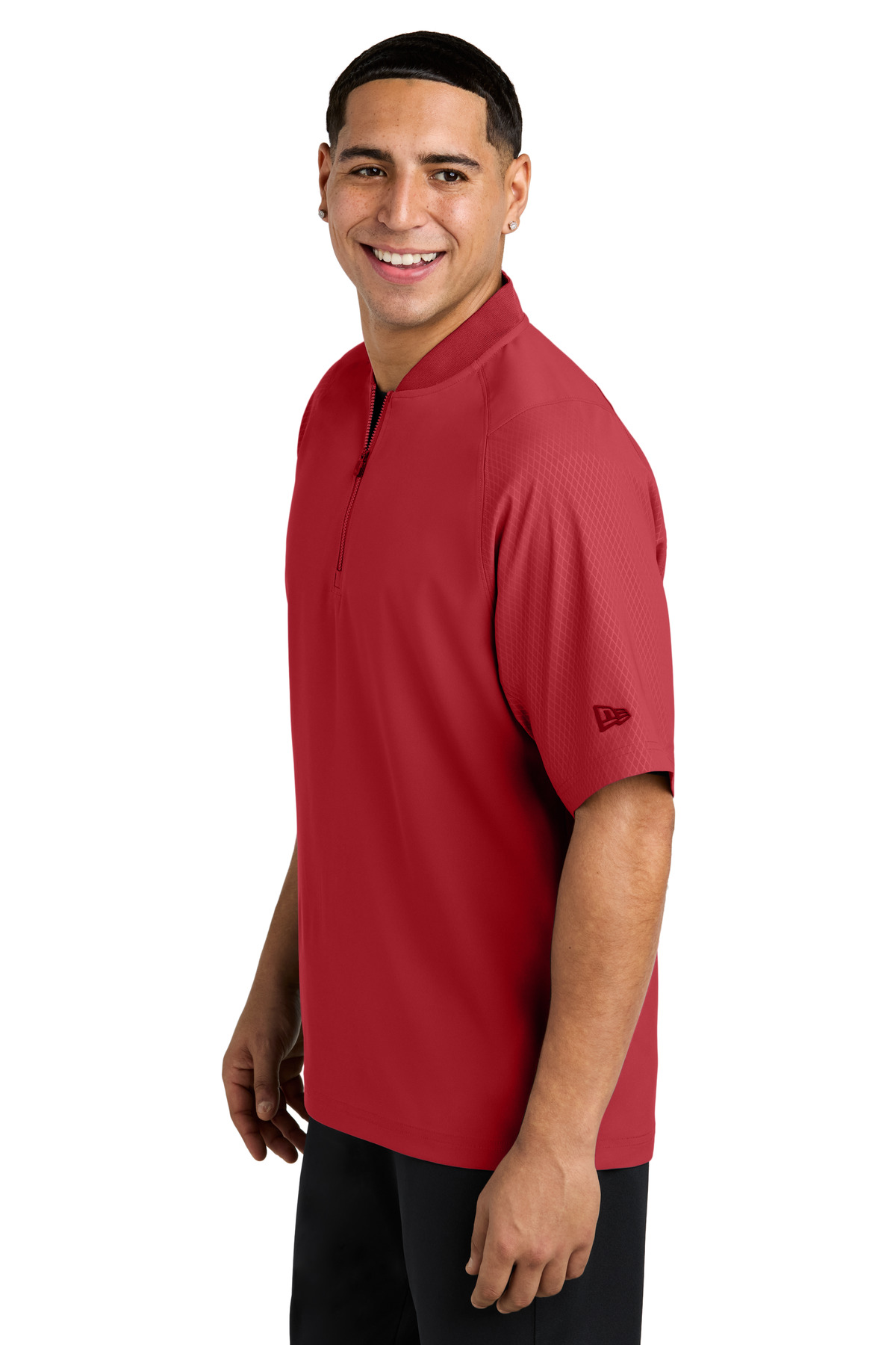 New Era Cage Short Sleeve 1/4-Zip Jacket. NEA600 39
