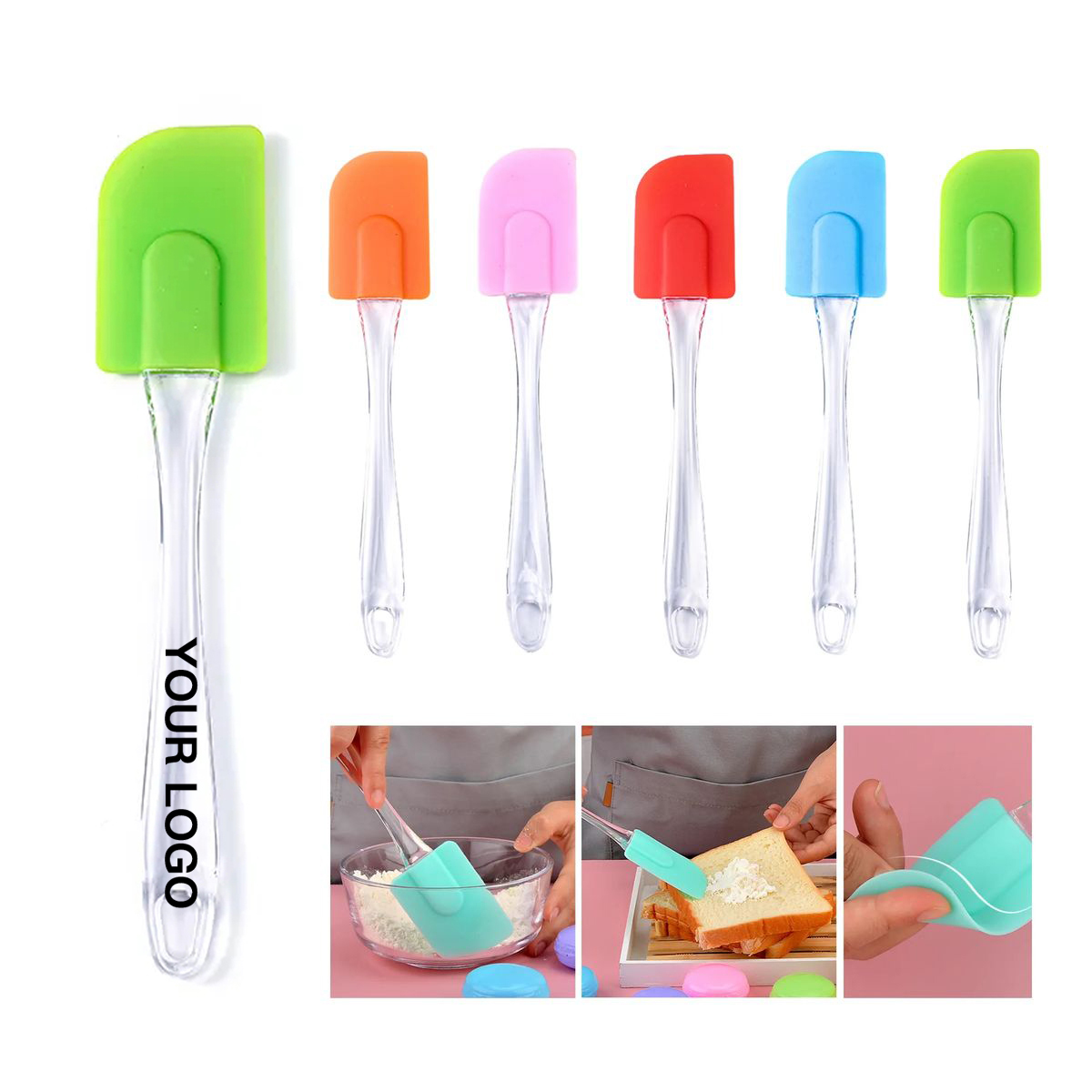 Colored Silicone Spatulas for Baking and Cooking 2
