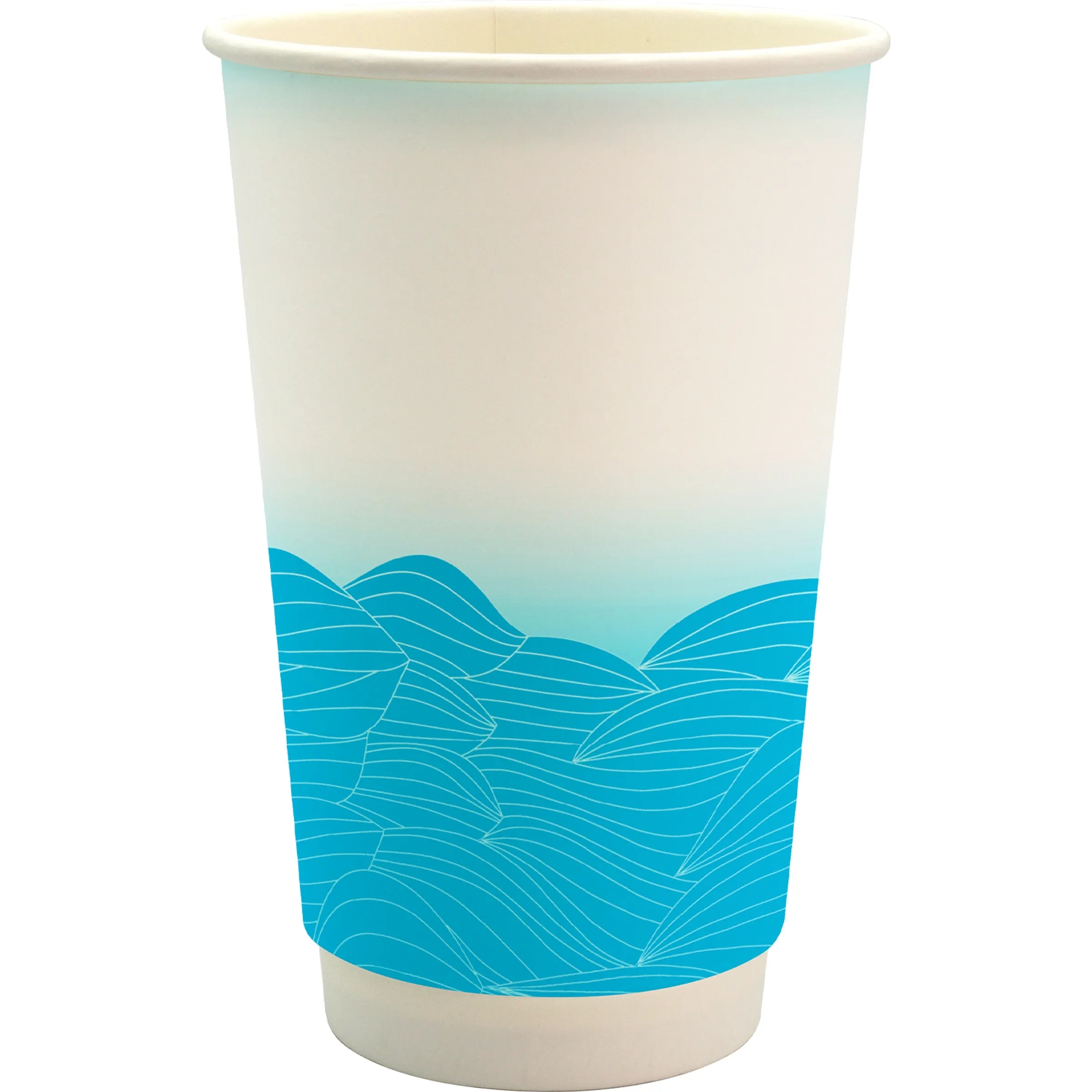 16 oz. Full Color Turbulent Waves Cube Paper Cup 26