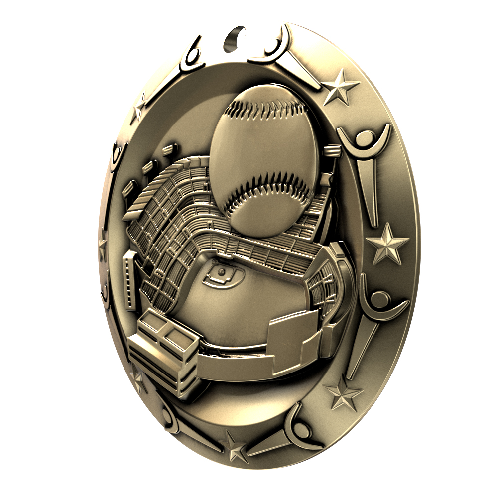 Baseball World Class Medallion (3") 6