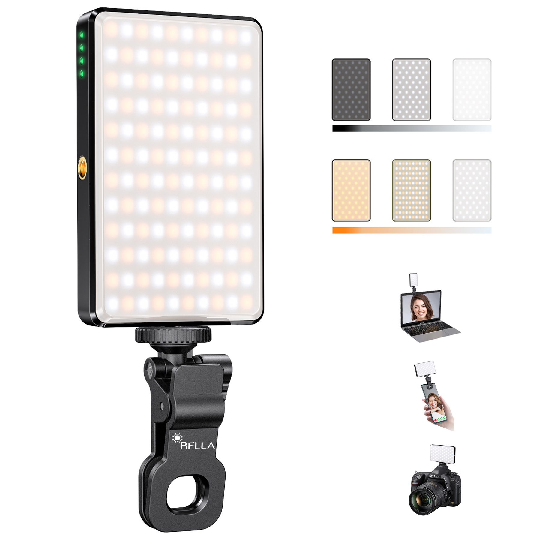 Adjusted 3 Light Modes, for Phone, pad, Camera, Laptop 2