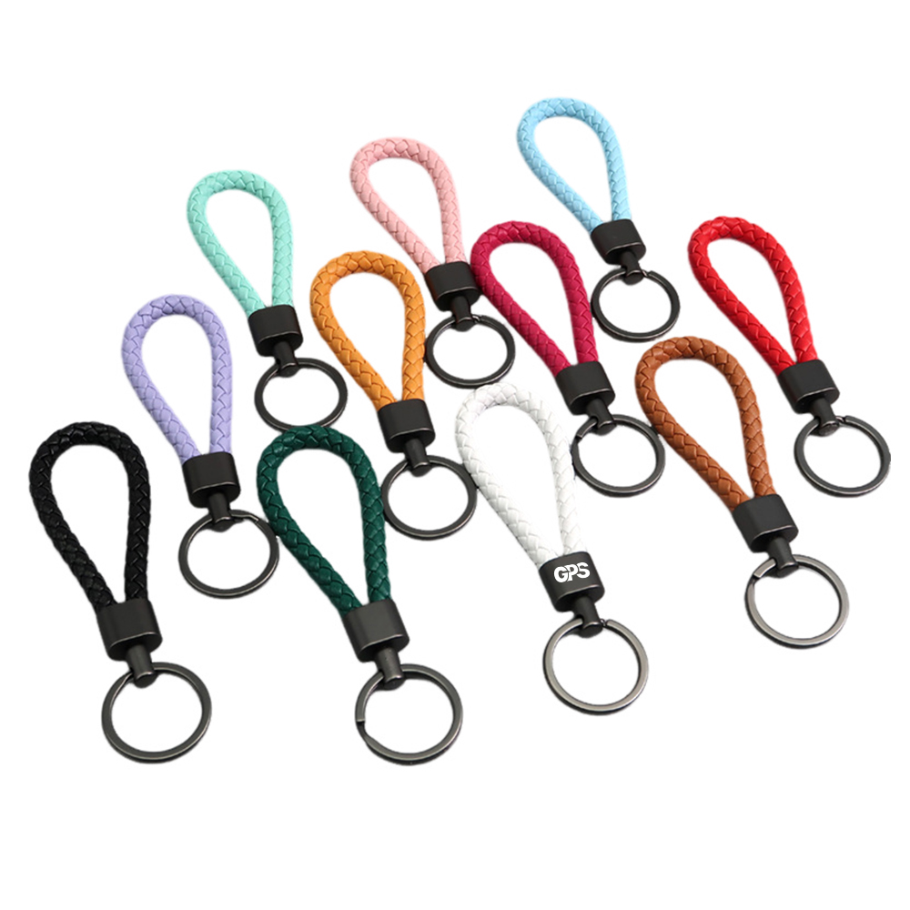 4 3/4 " Braided Woven Rope Rings Keychain 5