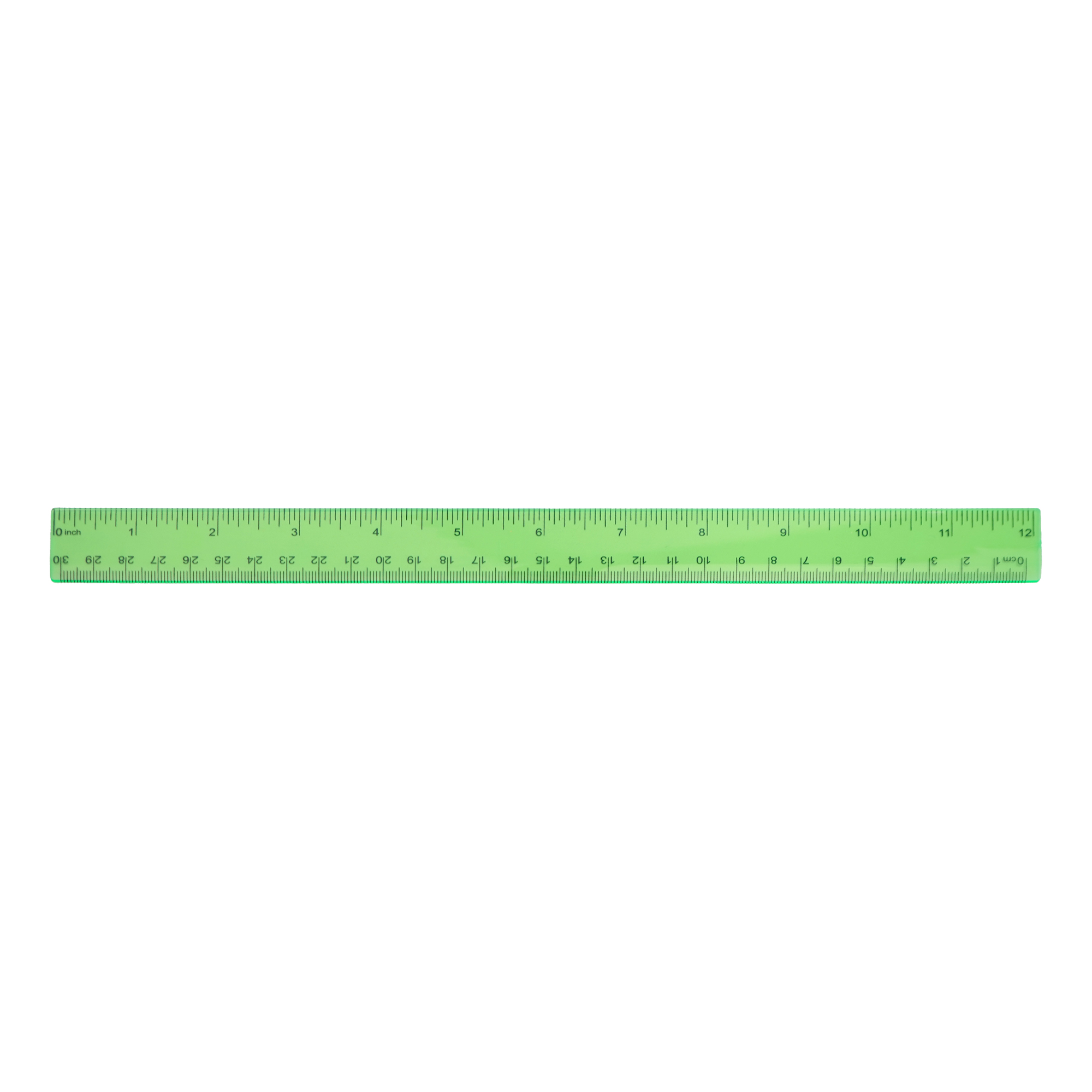 12" Colorful Plastic Ruler with Black Scale 2