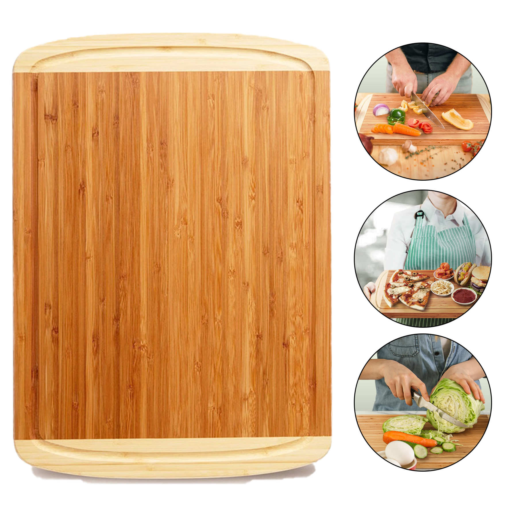 Organic Extra Large Bamboo Cutting Board 1
