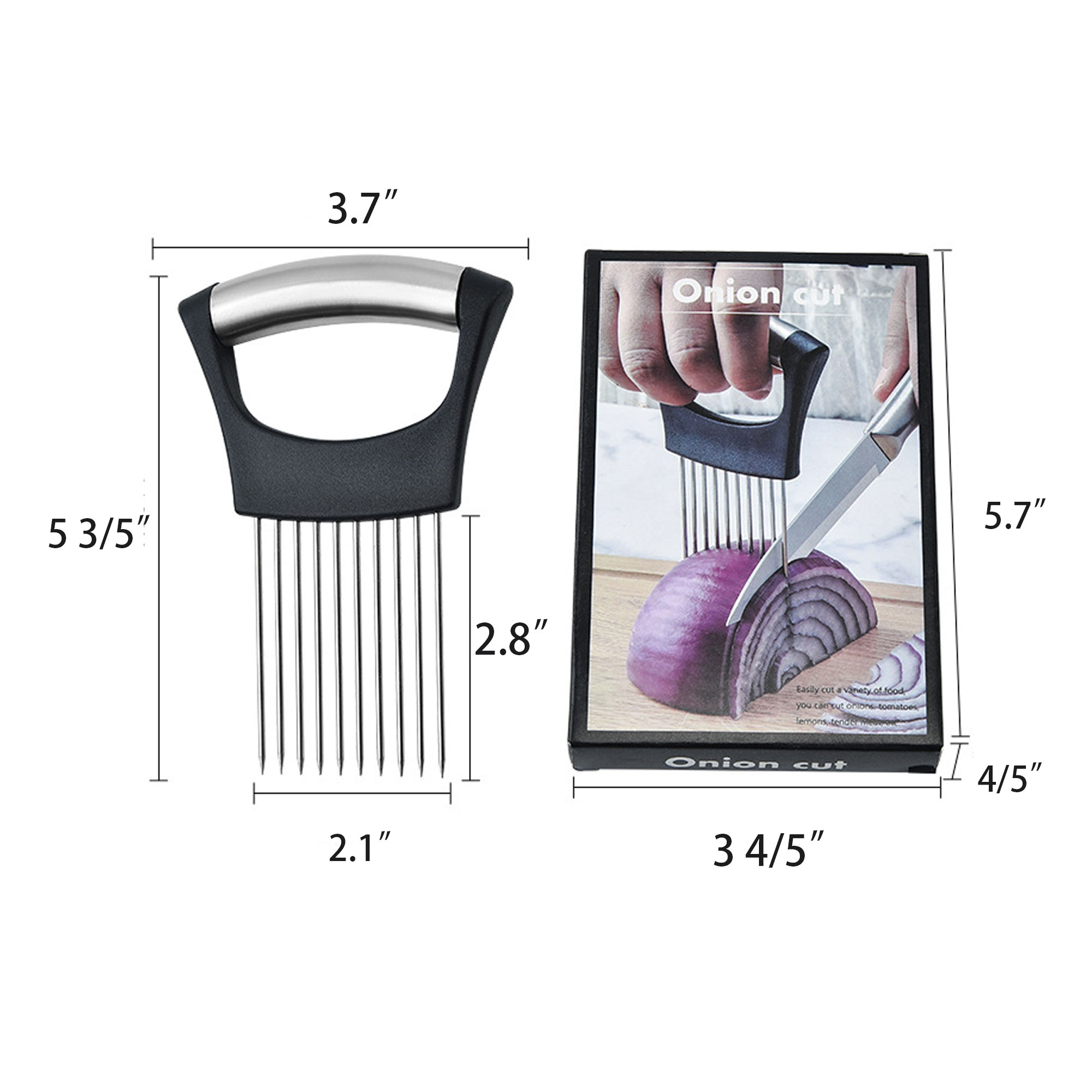 Stainless Steel Onion Holder Slicer 1