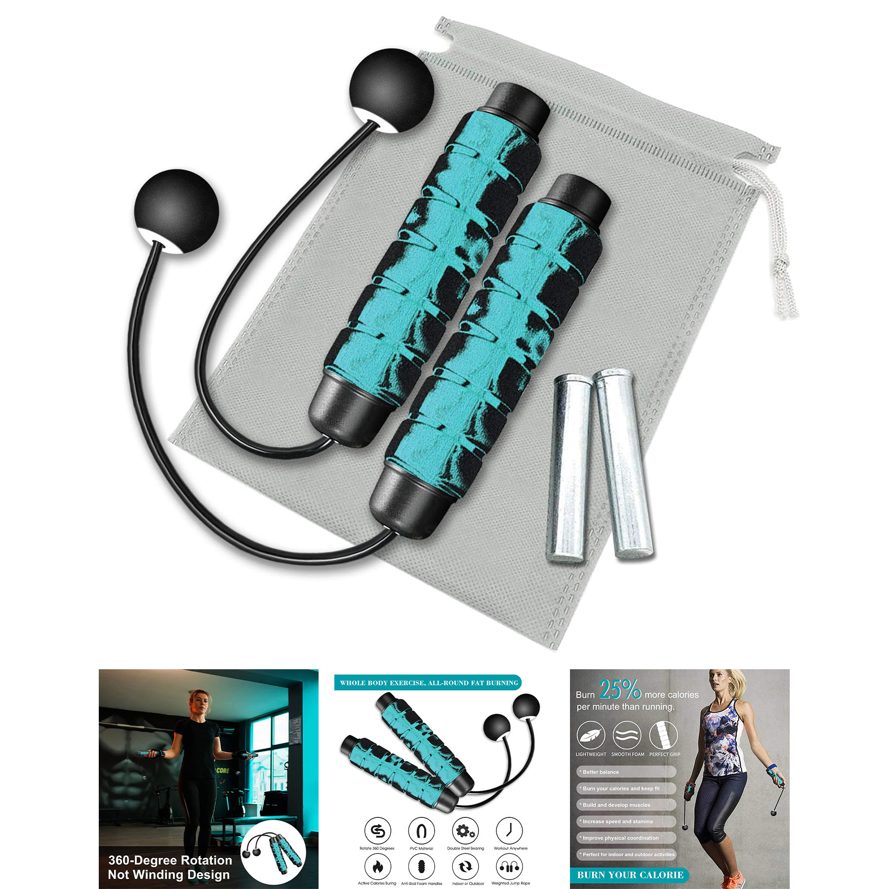 Weighted Cordless Jump Rope 1