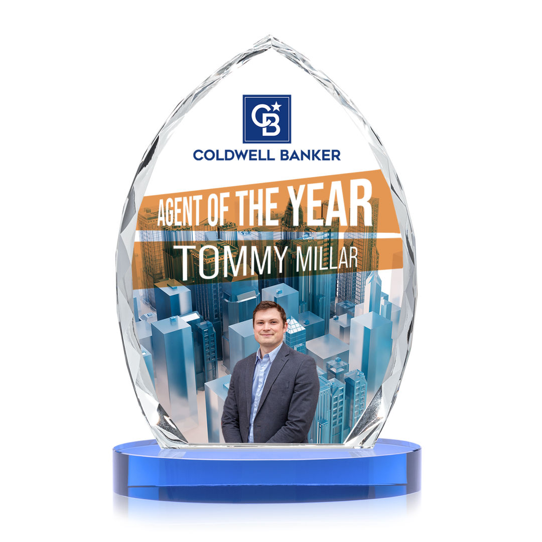 Wilton VividPrint™ Award on Alberton Base - Sky Blue