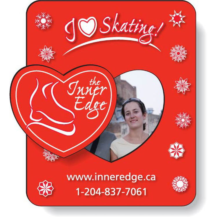 Stock Magnetic Photo Frame / Heart Center, Digital Full Colour,Vinyl Topcoat