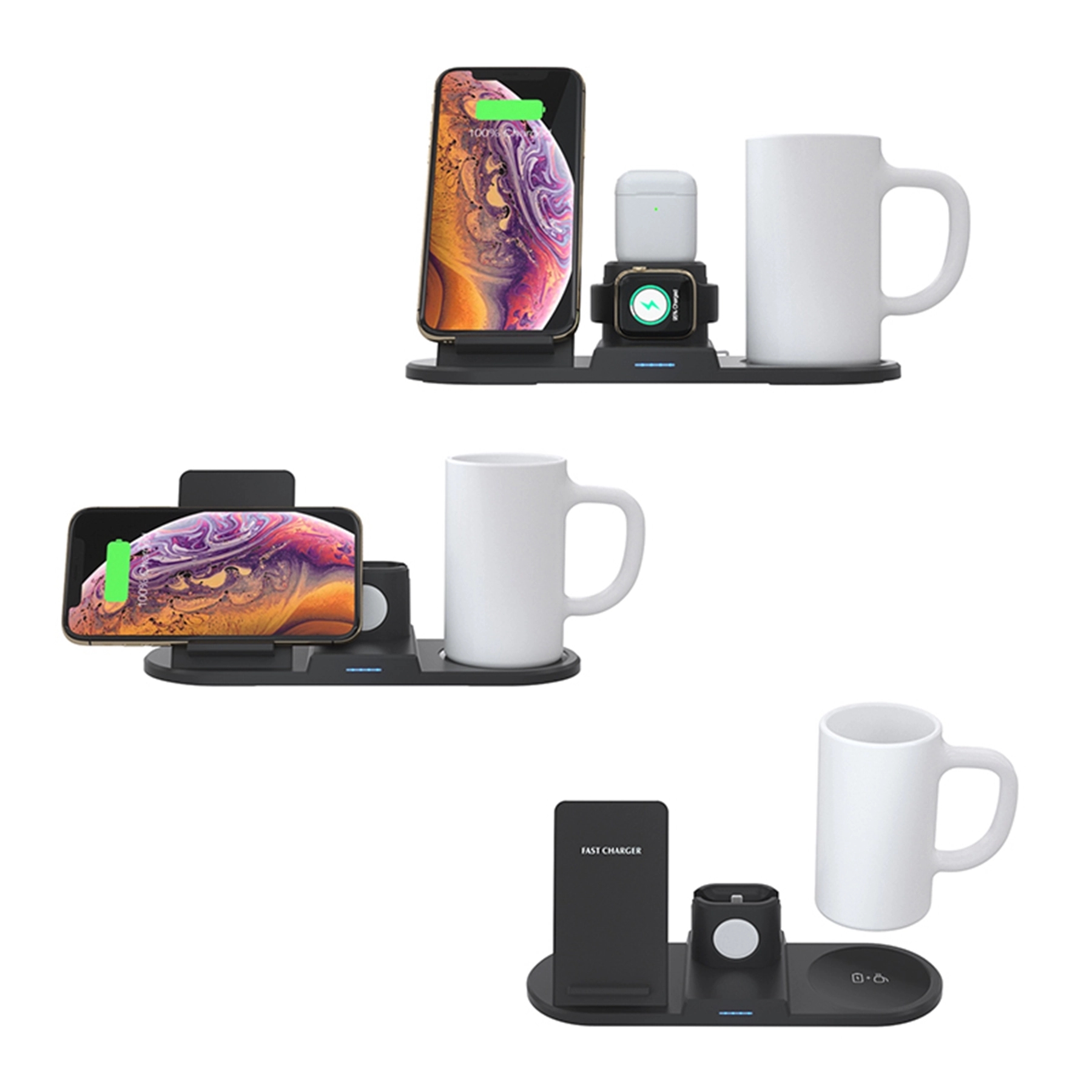 15W Multi-function Wireless Charger with Heating Cup 8