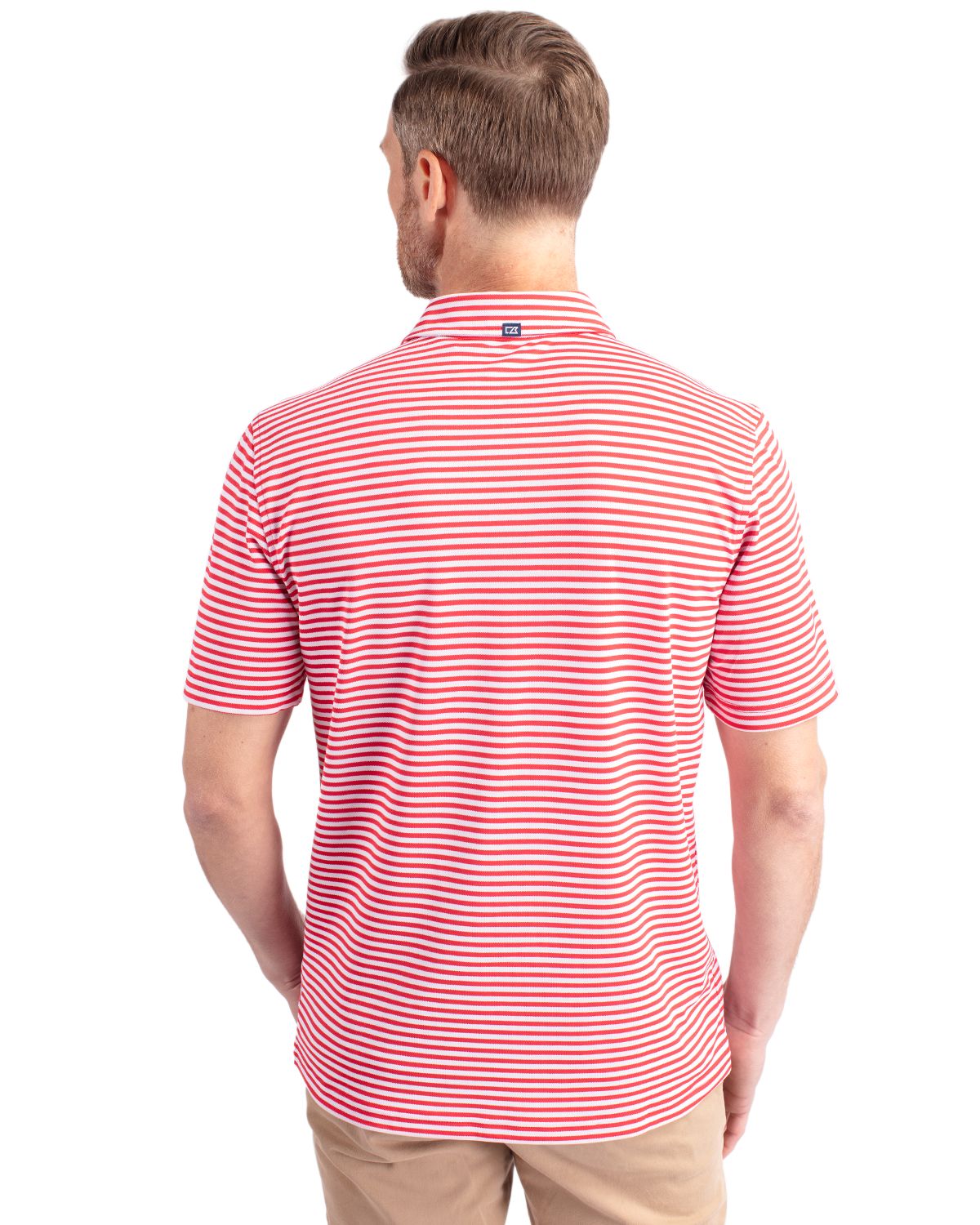Cutter & Buck Virtue Recycled Stripe Featherlight Pique Mens Big & Tall Polo Big & Tall 69