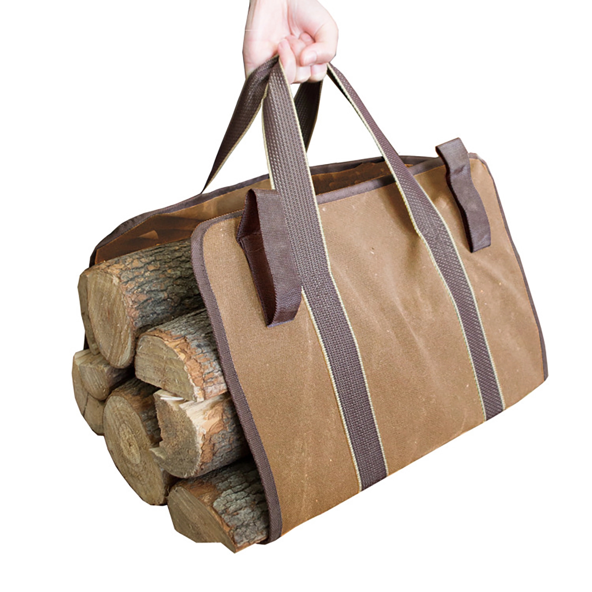 Waxed Canvas Firewood Bag Carrier 4