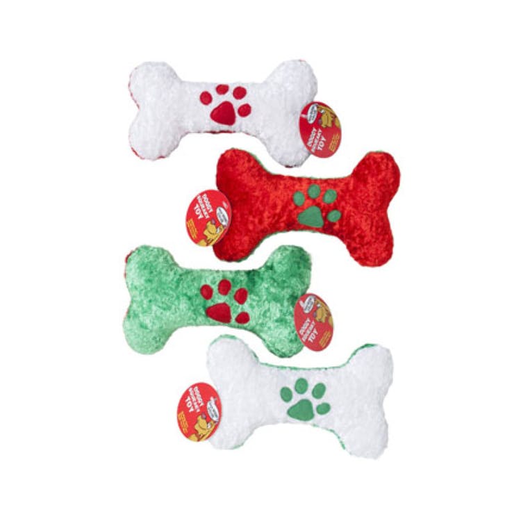 Christmas Dog Toys - Chenille Bone Assorted Colors 2