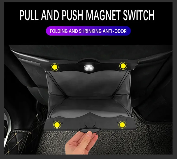Hanging Car Trash Bag with Light 3