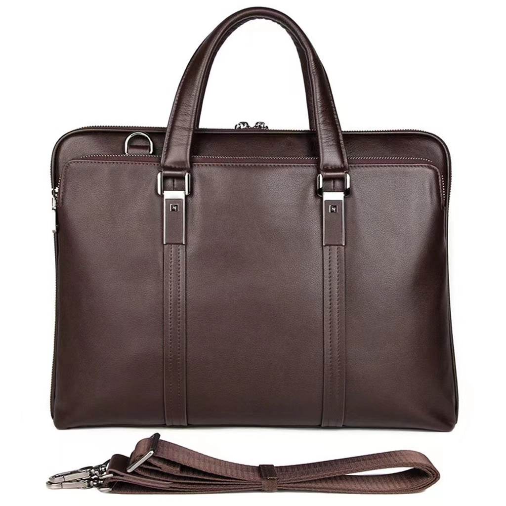 Vintage Genuine Cowhide Briefcase Messenger Bag 4