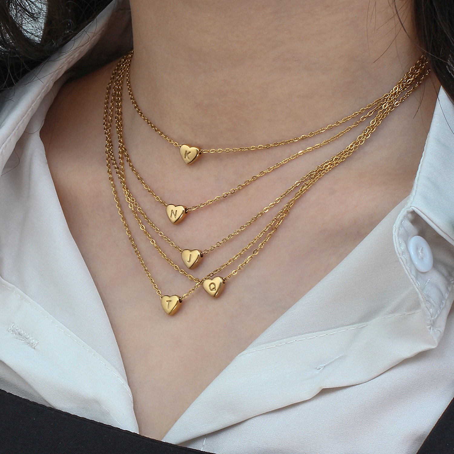 Letter Heart Necklace 5