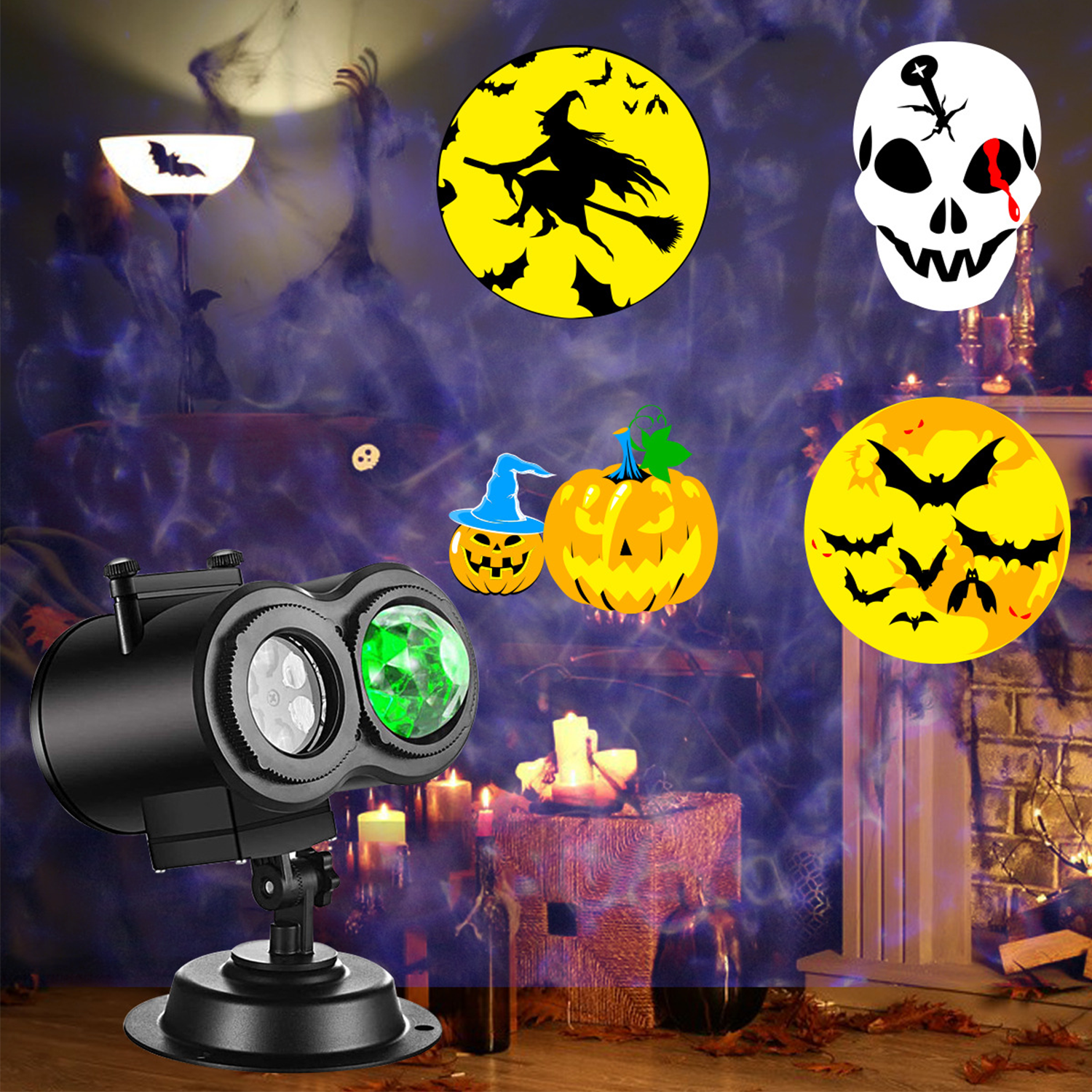 Halloween Christmas remote control projection light 4