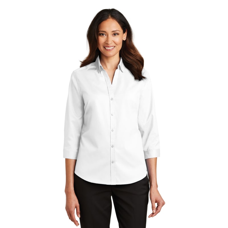 Port Authority Ladies 3/4-Sleeve SuperPro Twill Shirt. 13