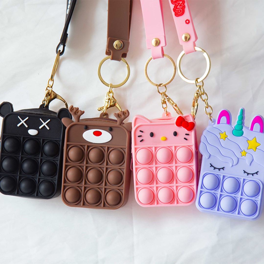 Push Pop Bubble Fidget Toy Silicone Coin Purse 8