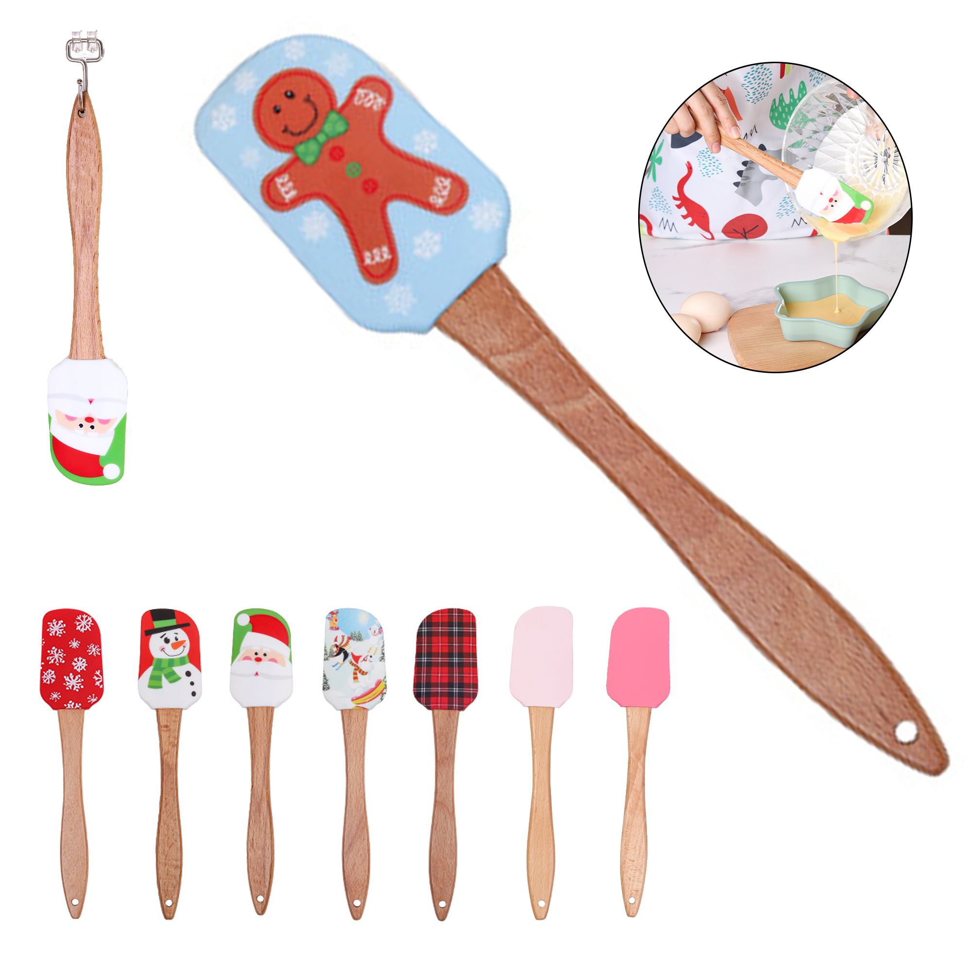 MOQ 10 Food Grade Silicone Scraper for Baking and Mixing 2