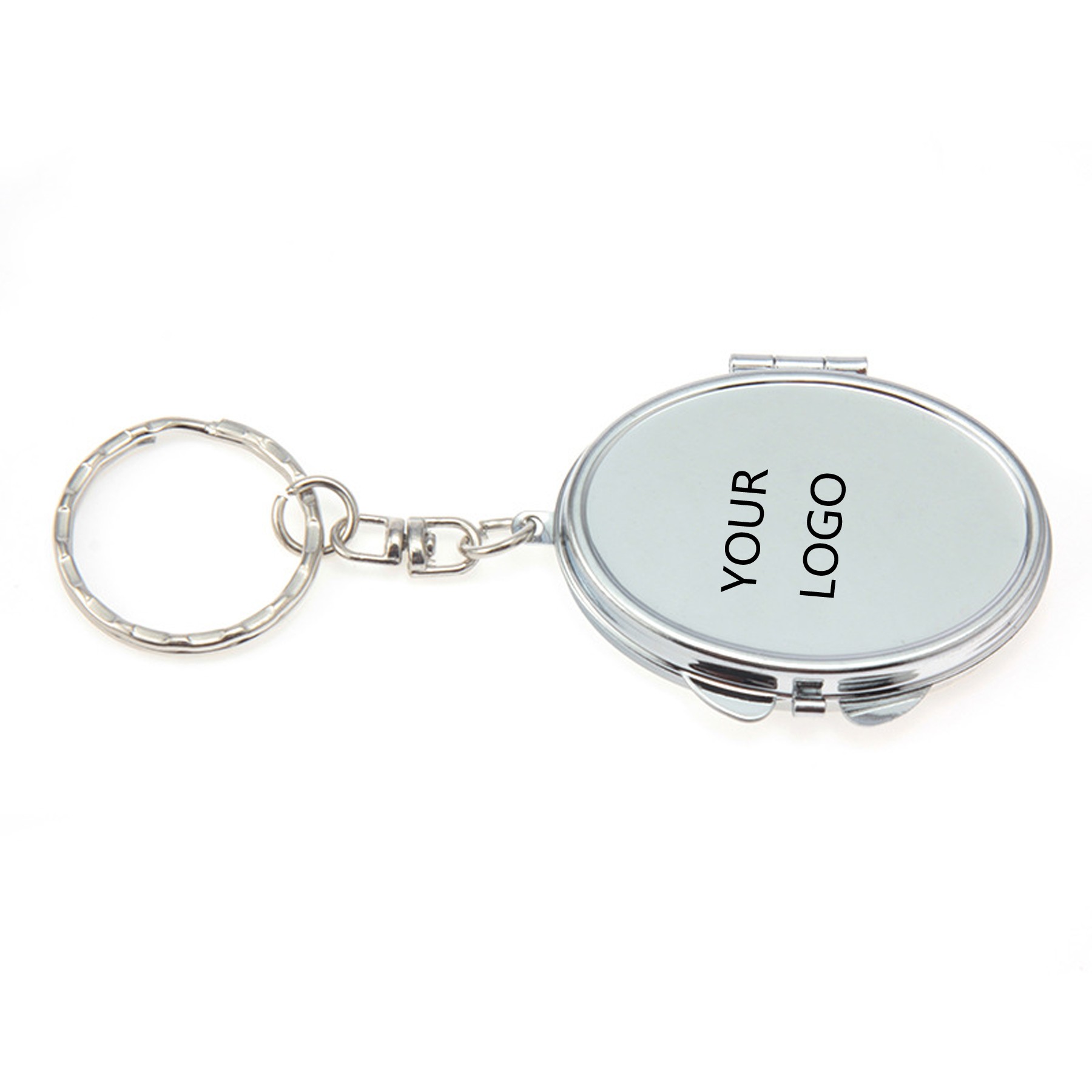 Oval Foldable Mirror Key Pendant