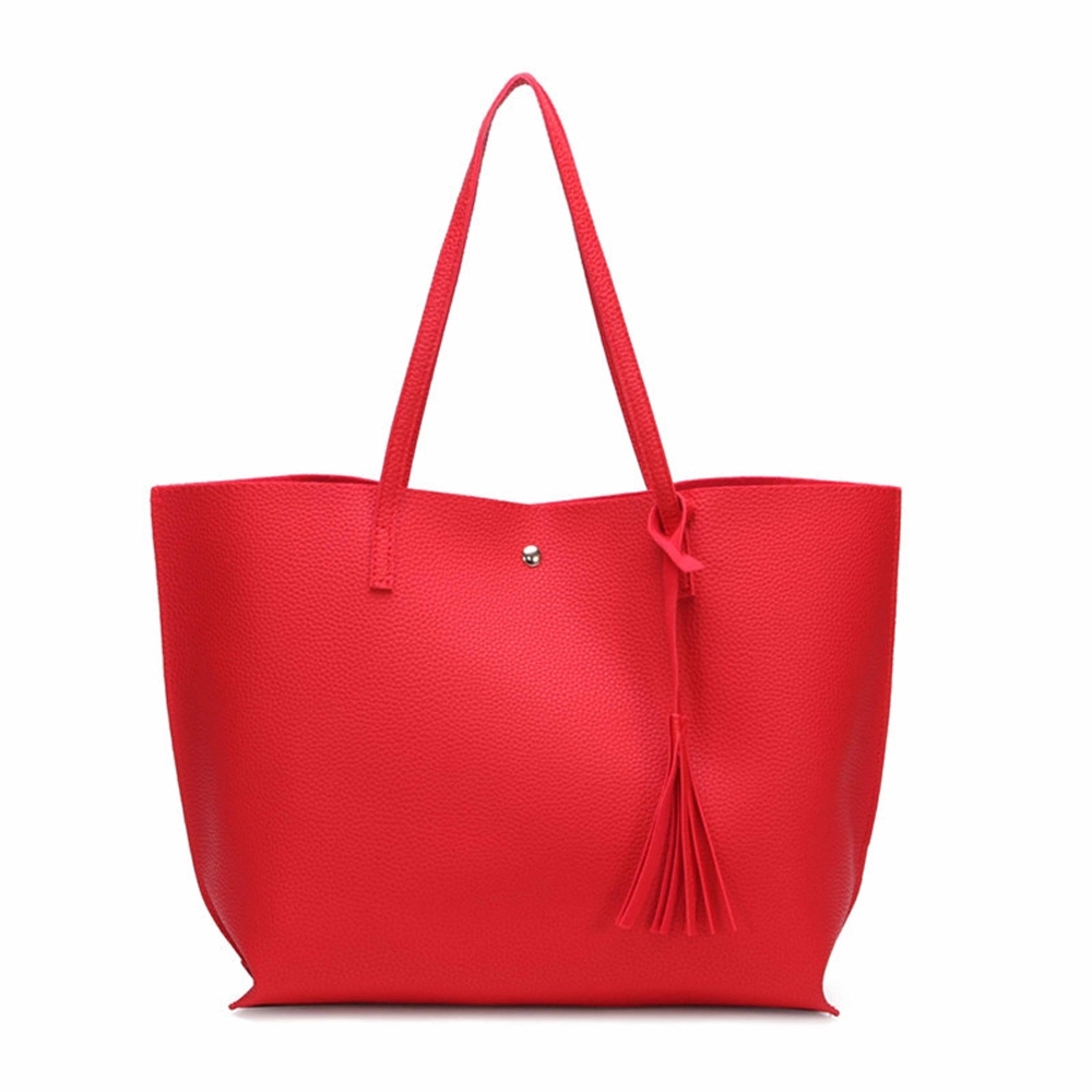 Soft Faux Leather Tote Shoulder Bag 5