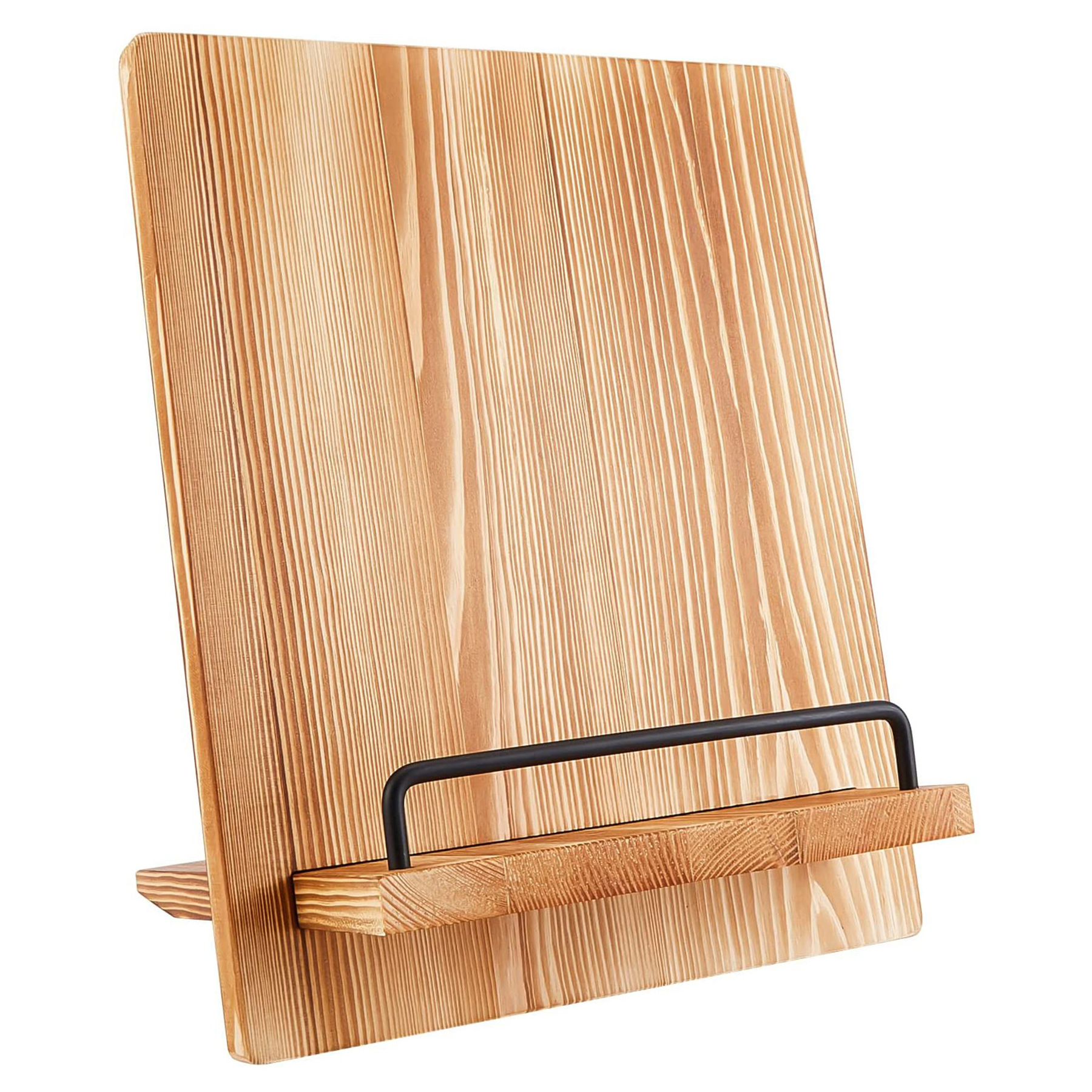 Cutting Board Style Wood Cookbook Stand 2