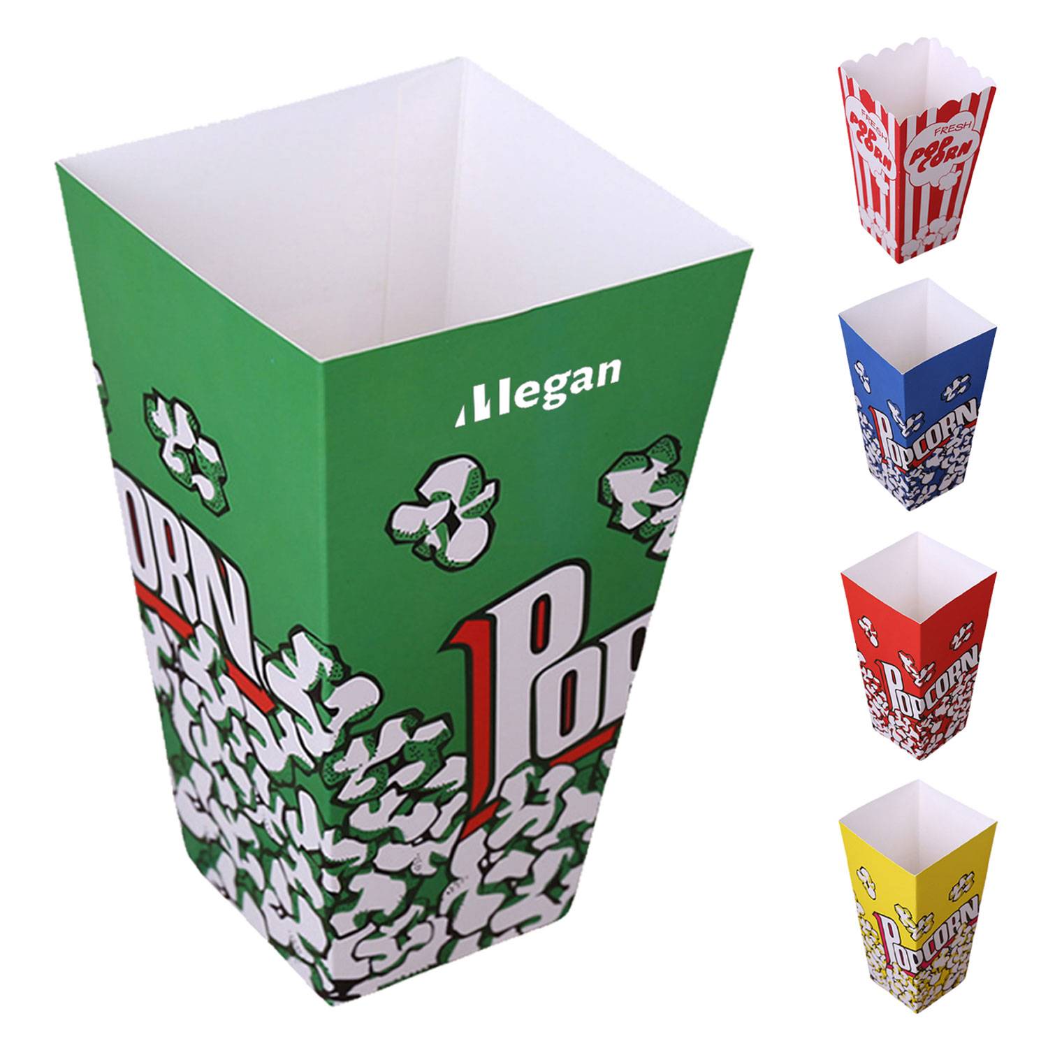 Square Disposable Food Folding Popcorn Paper Box 2