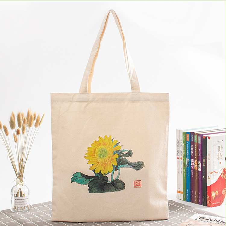 Natural Cotton Canvas Tote Bag, custom tote bag with logo imprint 1