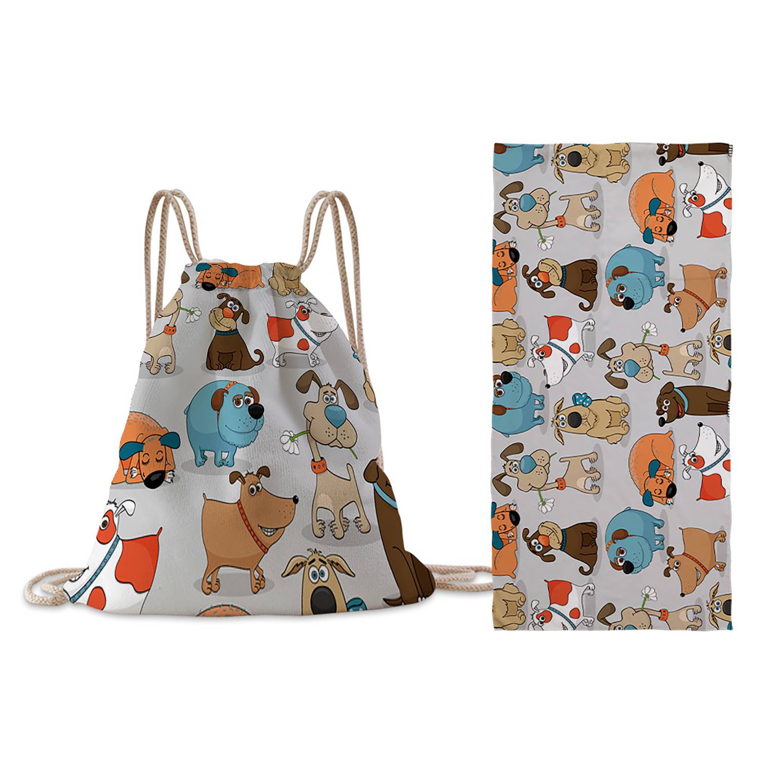 Folding Beach Towel w/ Drawstring Bag 15