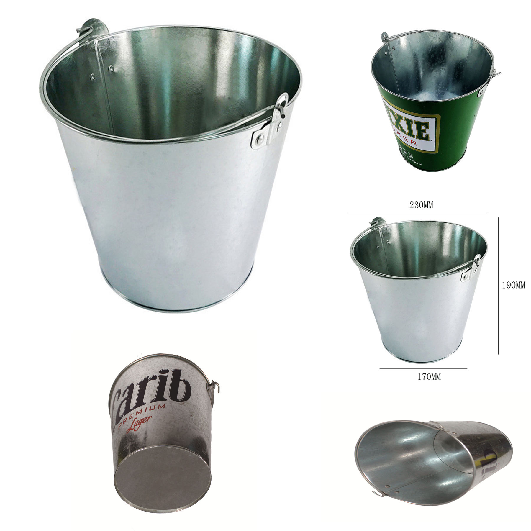 5L Galvanized Metal Bucket 2
