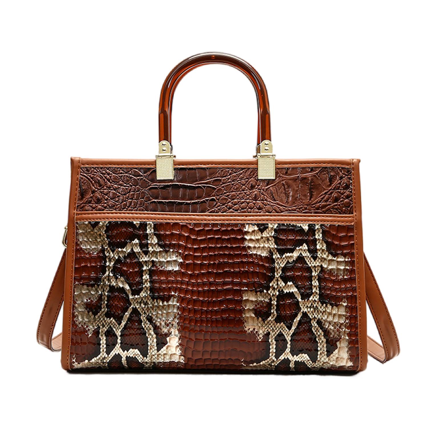 PU Leather Leopard Tote Crossbody Bag 6