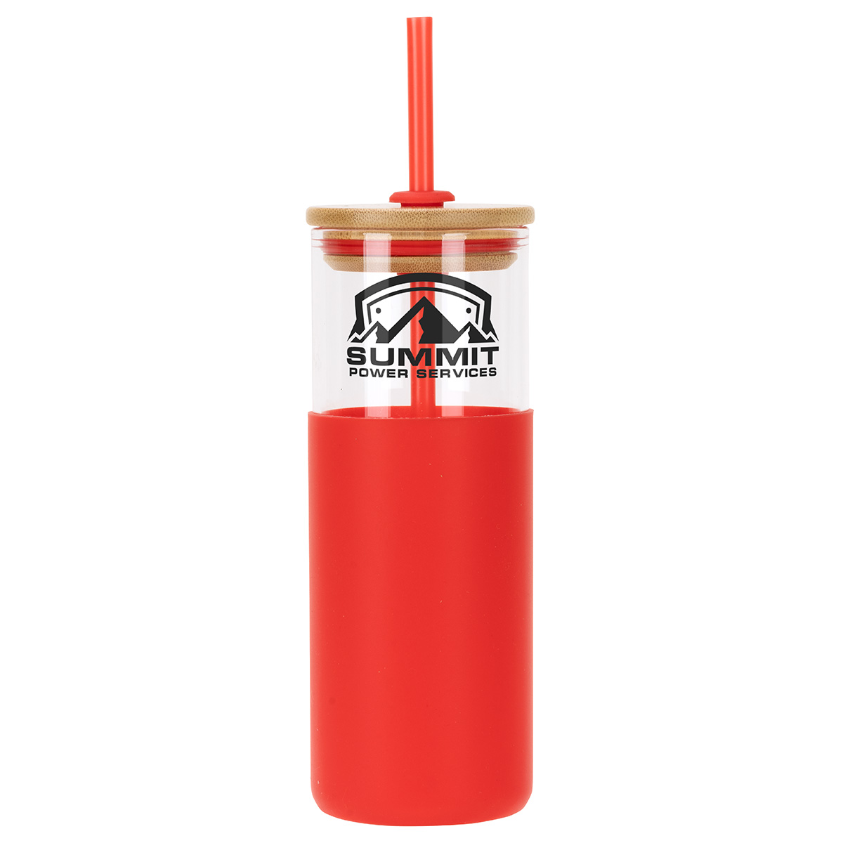 Stirling 18 oz Glass Tumbler with Silicone Sleeve & PP Straw 42