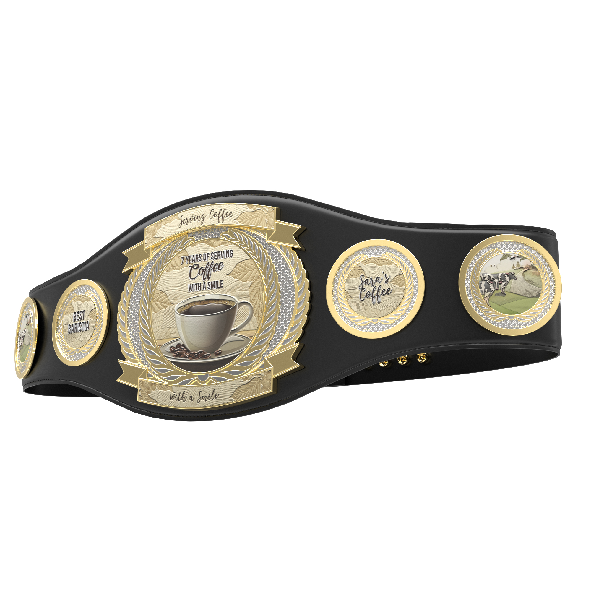 Express Vibraprint® Perpetual Championship Award Belt- Round