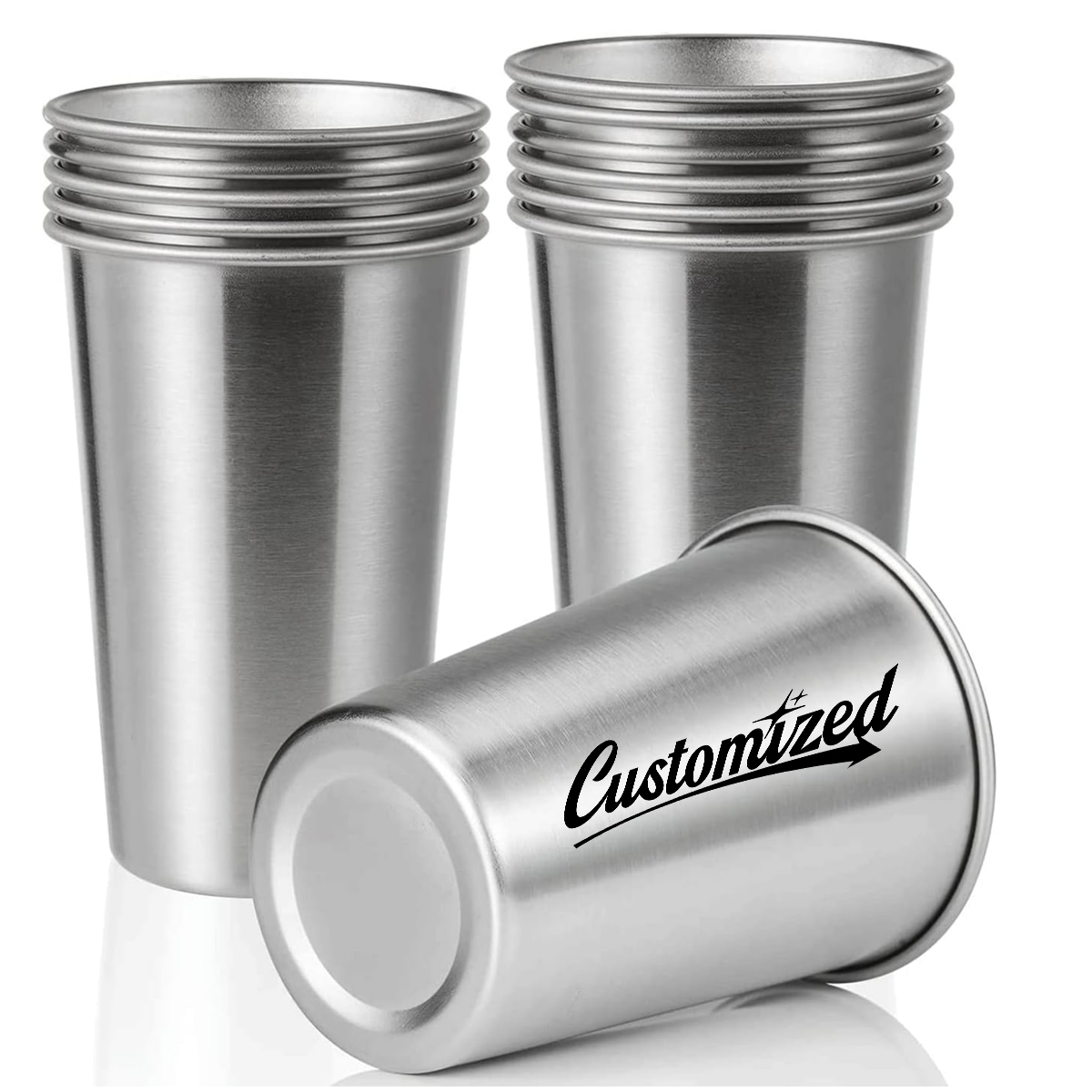 12/17Oz. Stainless Steel Drinking Cup Beer Tumblers 1