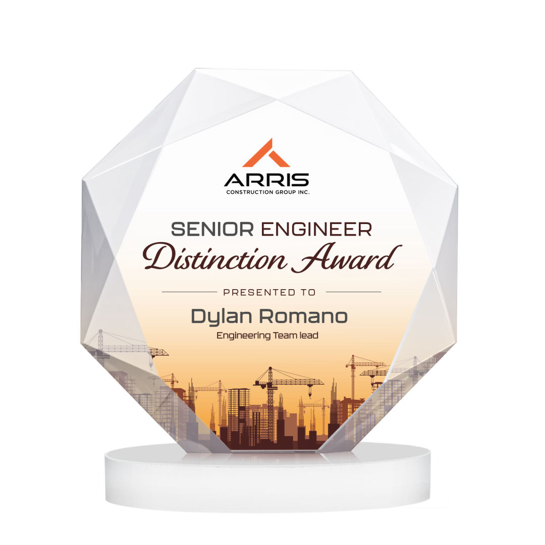 Kitchener VividPrint™ Award on Alberton Base - White 5