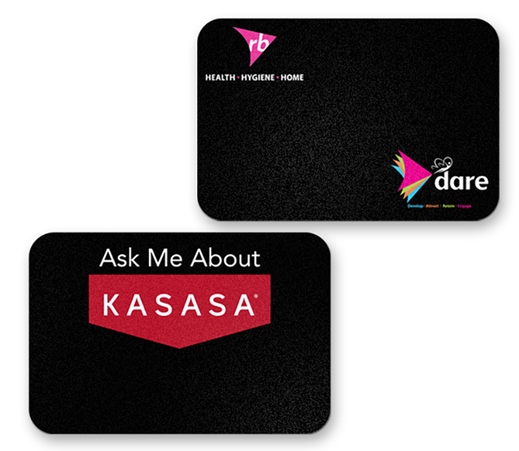 2" x 3" Black Plastic Reusable Badge 6