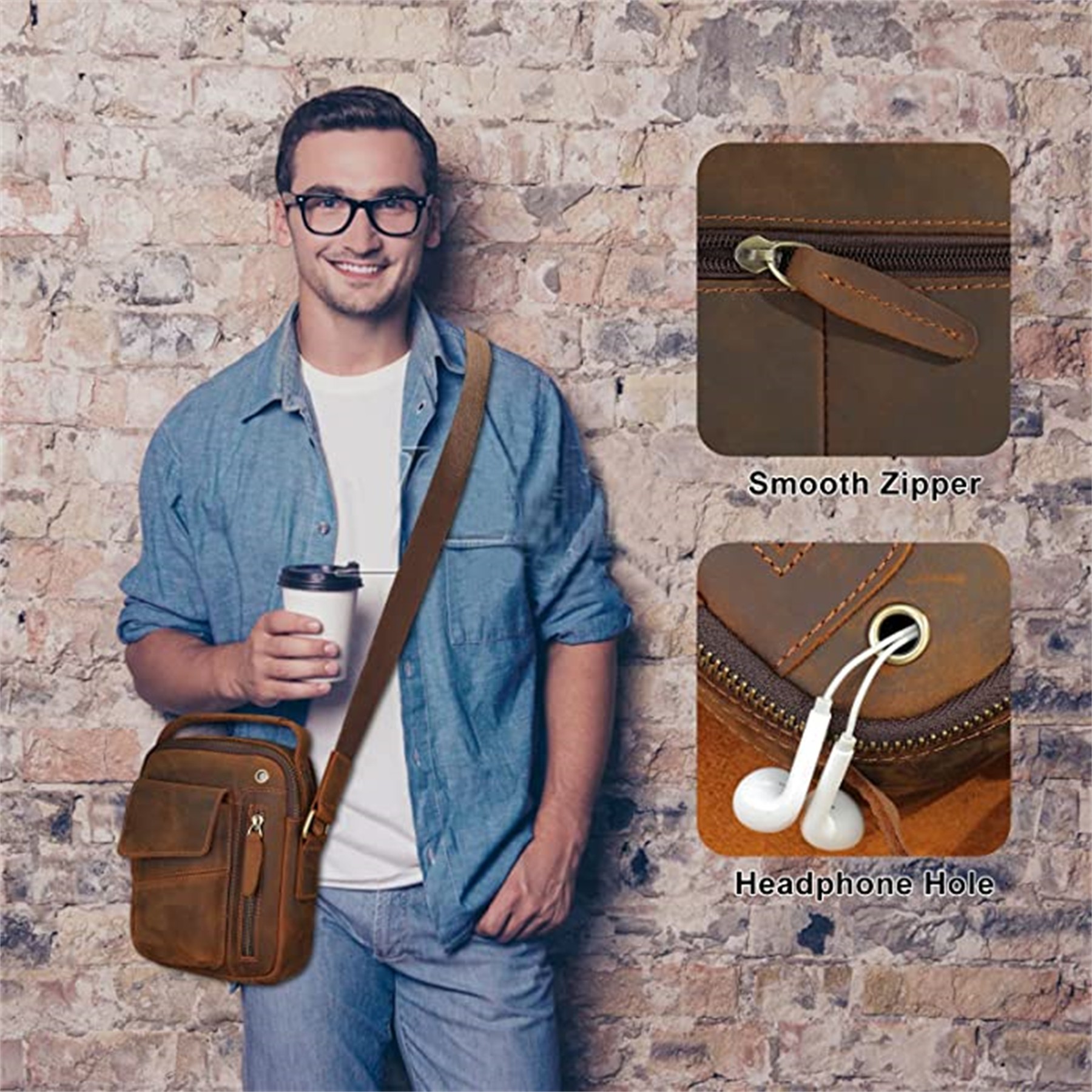 Genuine Leather Messenger Bag 3
