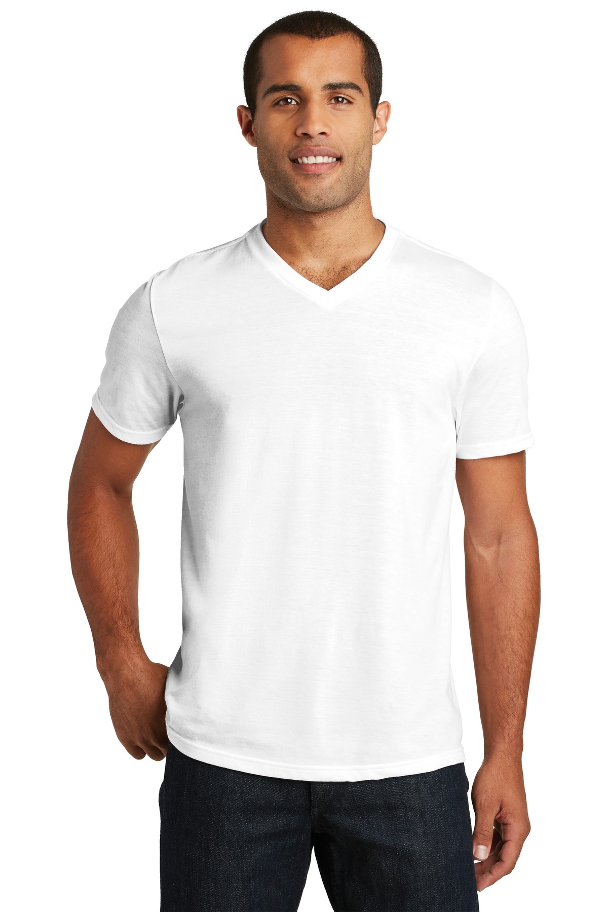 District Perfect Tri V-Neck Tee. DT1350 16