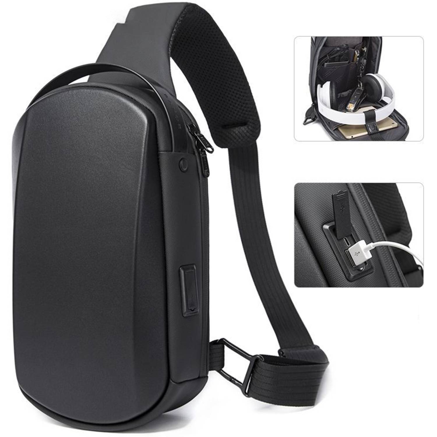 Sling Bag Waterproof Hiking Travel Shoulder Pack 6