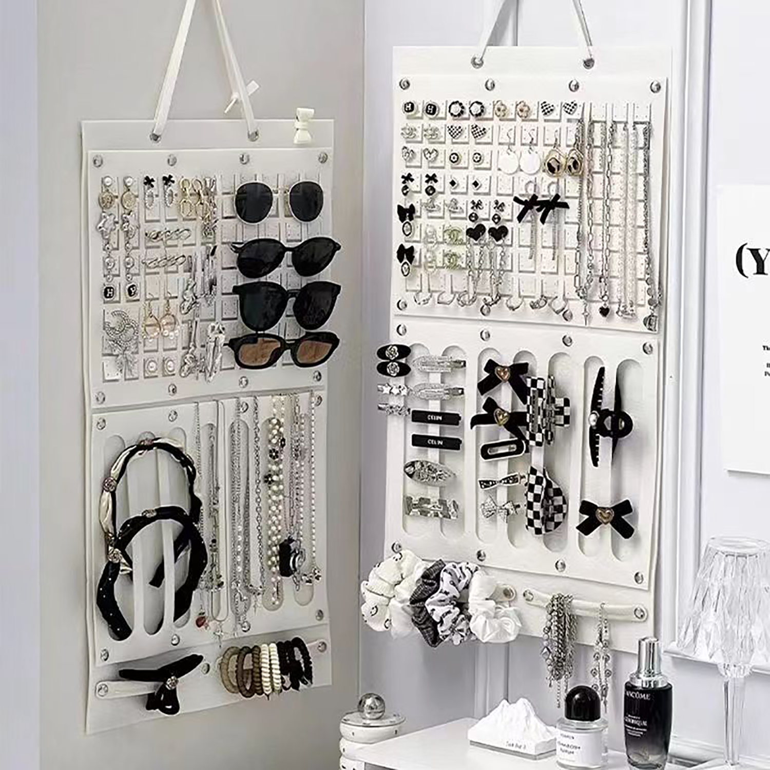 Hanging Jewelry Organizer Storage Roll 5
