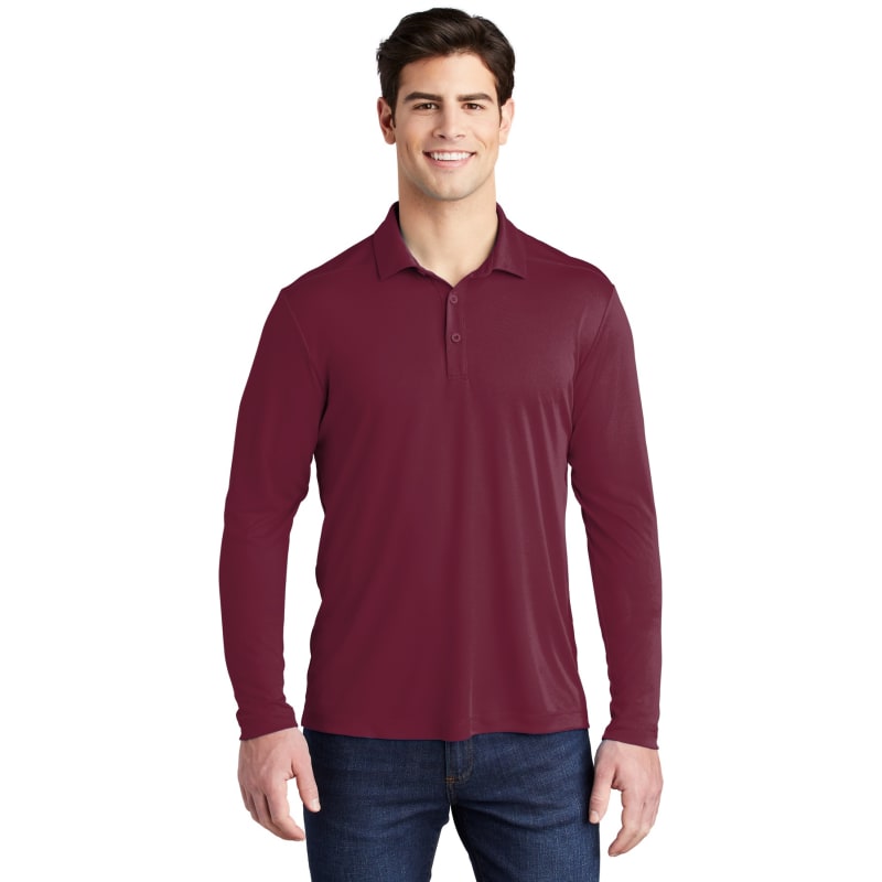 Sport-Tek Posi-UV Pro Long Sleeve Polo. 42