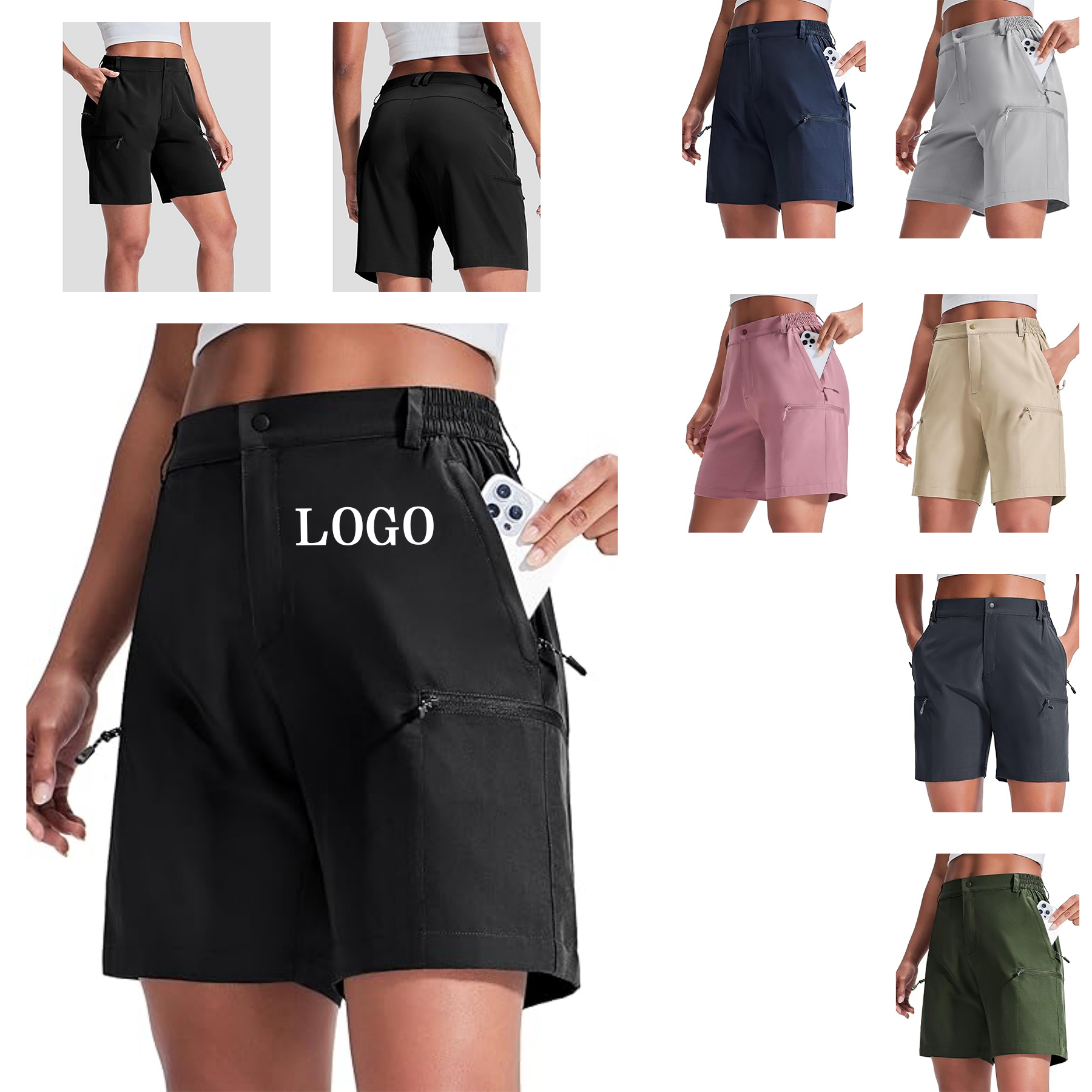 Quick Dry Lightweight UV Zipper Cargo Shorts 6