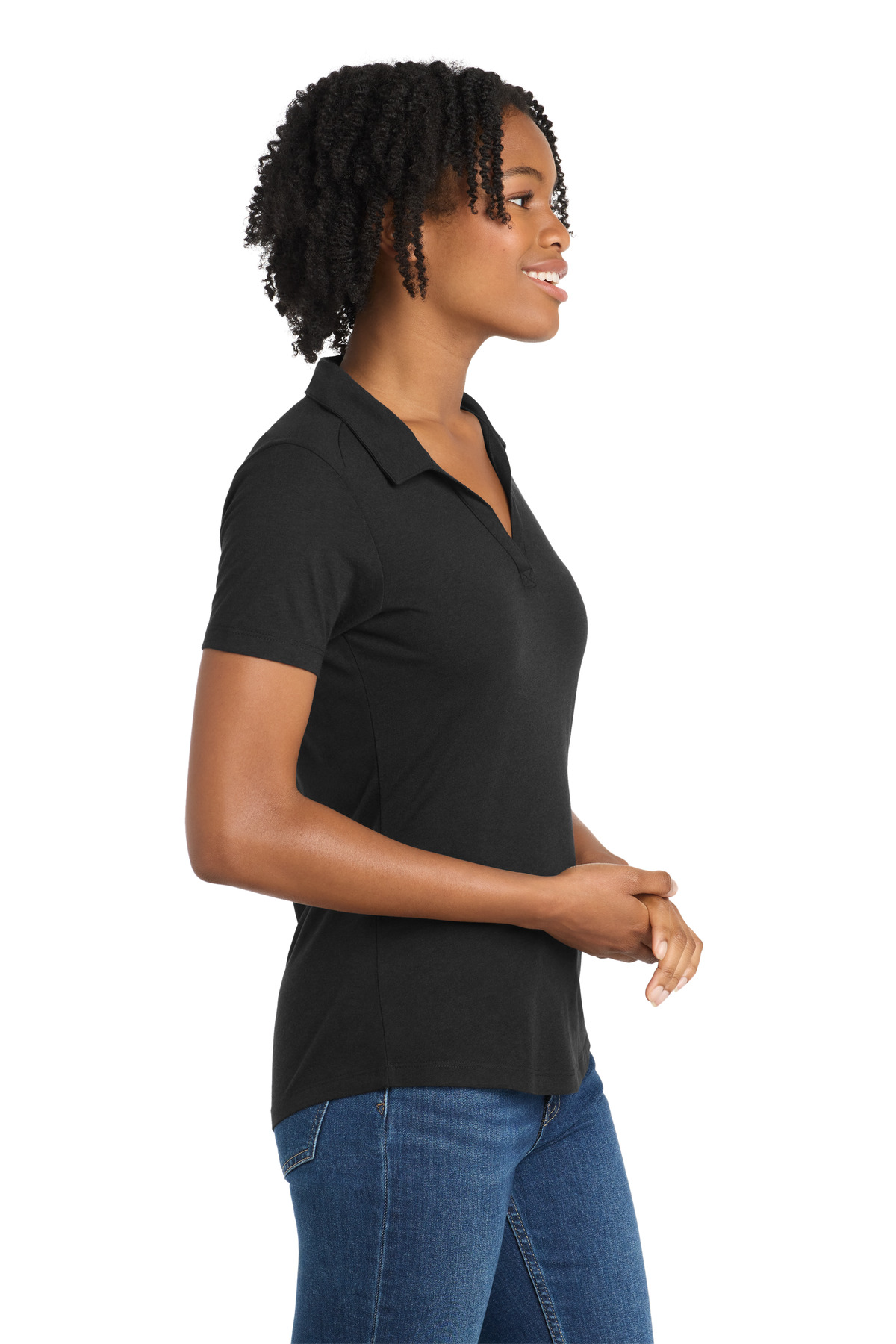 Sport-Tek Women's PosiCharge Tri-Blend Wicking Polo. LST405 7